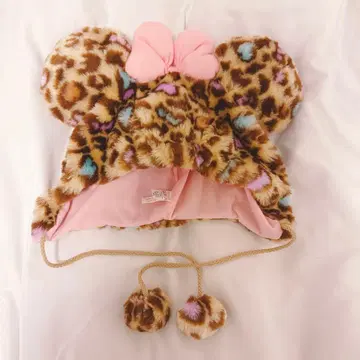 레오파드 무늬 미니 팬캡