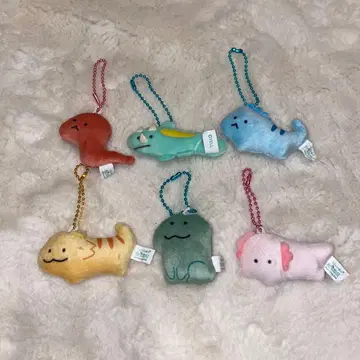 새상품 츠부라나 히토미 시리즈 파충류 미니 키링 6개 세트