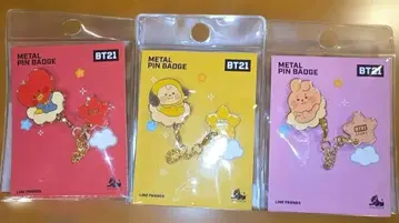 BT21 메탈 핀 배지 3세트