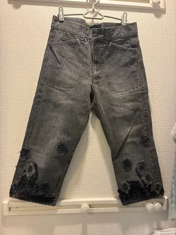 데미지 진 헤이세이 y2k d,i,a 갸루 바지 청바지