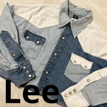 Lee 패치워크 데님 셔츠 긴팔