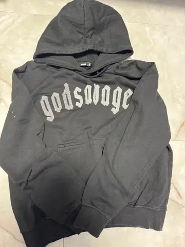 godsavage 블랙 후드티 L