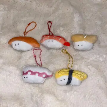 새상품 츠부라나 히토미 시리즈 스시 미니 키링 5개 세트