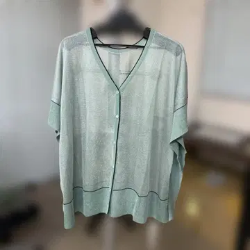 스콧 클럽 새상품 비침 민트 그린 V넥 셔츠