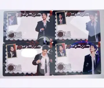 샤오잔 엽서 사이즈 아크릴 클리어 카드 4장 세트