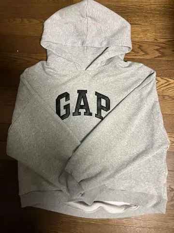 GAP 그레이 후드 부착 후드티