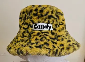 Candy Stripper 레오파드 무늬 버킷 햇