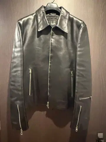 [컨디션 최상] DUNHILL 가죽 자켓 블랙