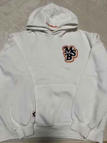 MSB 화이트 후드티 후드 부착