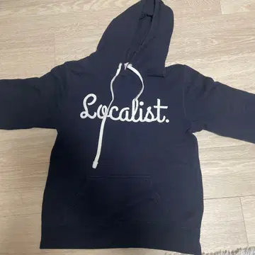 Localist. 후드 부착 후드티 네이비