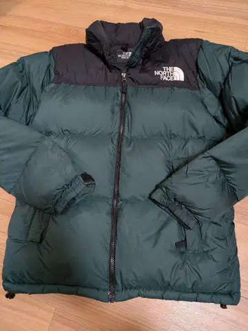 THE NORTH FACE 다운 자켓 다크 그린/블랙