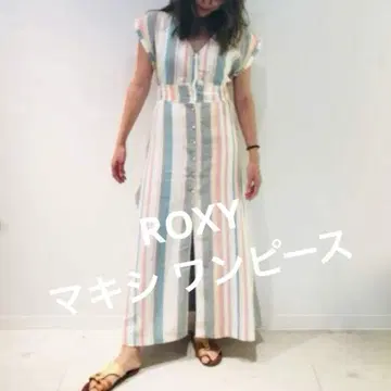 FURORE LAGOON STRIPE / 록시 원피스 맥시 길이 새상품