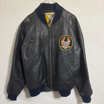 나이트 레인저스 블랙 가죽 자켓