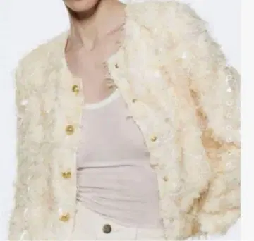 ZARA 스팽글 자켓 가디건 L 사이즈
