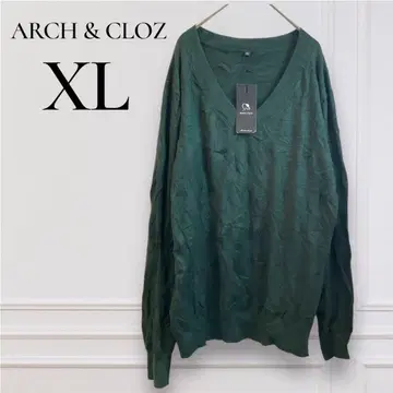 ARCH & CLOZ [ XL ] 다크 그린 V넥 니트