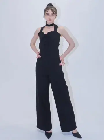 VENEY BACKCROSS RACEUP DENIM ALLINONE