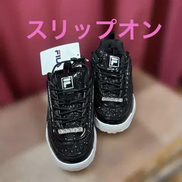 Fila 글리터 블랙 스니커즈 23.5cm