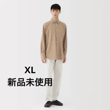 울 혼방 레귤러 카라 셔츠 Muji labo 무인양품