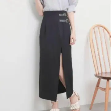 랩 Lady 슬릿 스커트