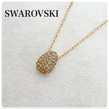 컨디션 최상 SWAROVSKI 스와로브스키 목걸이 핑크 골드 크리스탈