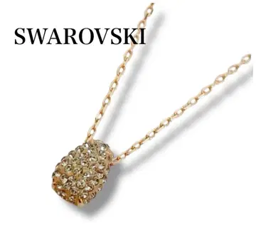 컨디션 최상 SWAROVSKI 스와로브스키 목걸이 핑크 골드 크리스탈