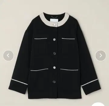 새상품급 quaranciel 더블 크로스 버튼 노카라 자켓
