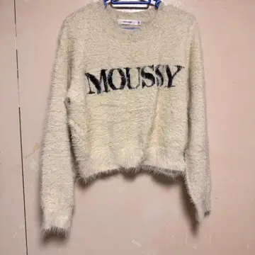 MOUSSY 로고 퍼 스웨터 긴팔