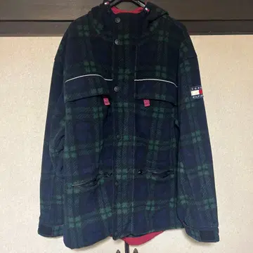 레어 90s 타미힐피거 자수 플리스 자켓 / 그린 / 남성용 XL