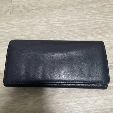 가죽 블랙 장지갑 7 포켓