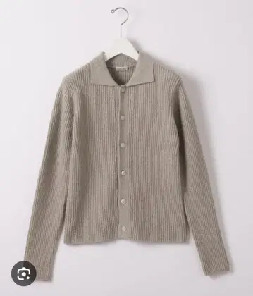 COTTON BOUCLE KNIT SHIRT 가디건