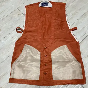 80's 빈티지 헌팅 나일론 베스트 오렌지