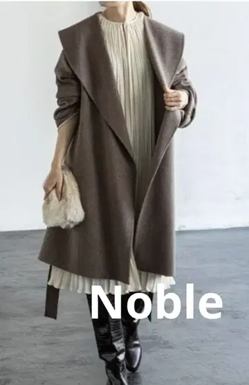 NOBLE W/N 리버 오버 컬러 미디 코트
