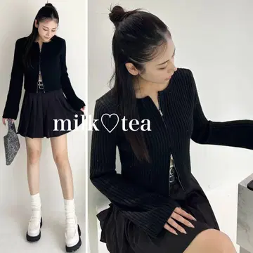 택 포함 새상품 로얄 파티 라메 스팽글 더블 ZIP 가디건