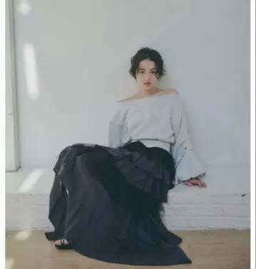 NOTRE emor random hem tulle skirt 다크 그레이