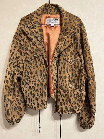 Renaissance 레오파드 무늬 가죽 자켓
