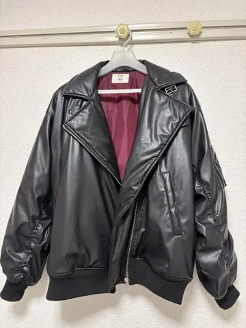 쥬에티 인조 가죽 라이더 MA-1 자켓