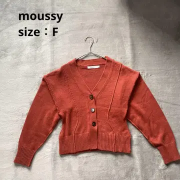 moussy FITTED LINE V/N 가디건 [ F ] 레드 1418