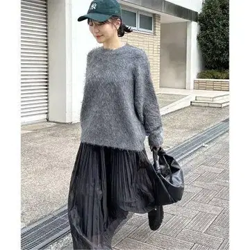 새상품 24AW 샤기 크루넥 풀오버