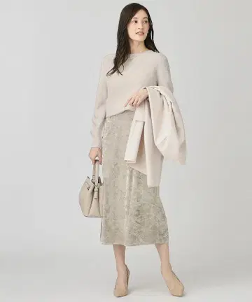[세탁 가능/일본제/허리밴딩] 크러쉬 벨로아 스커트
