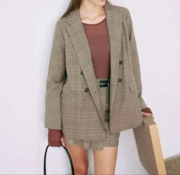 archives 자켓 체크 테일러드 자켓