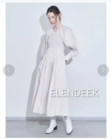 ELENDEEK V넥 믹스핏&플레어 원피스