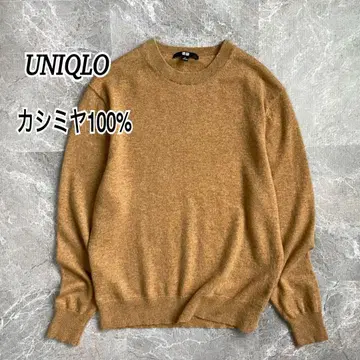 유니클로 캐시미어 100% 크루넥 스웨터 긴팔 여성용 따뜻함 L