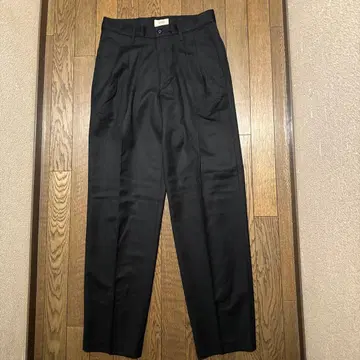 90s 이탈리아제 SISLEY 울 투 턱 슬랙스 블랙 30