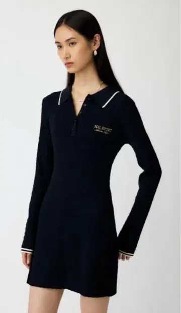 MOUSSY 원피스 로고 케이블 니트 미니 드레스 미사용 새상품