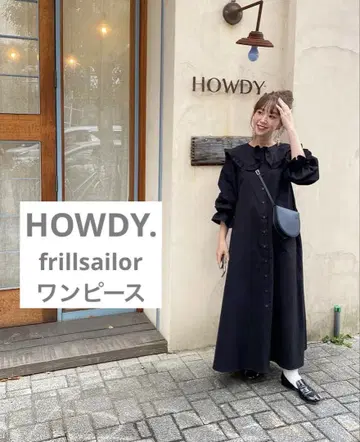 HOWDY. 하우디 frillsailor 원피스 코튼 100%