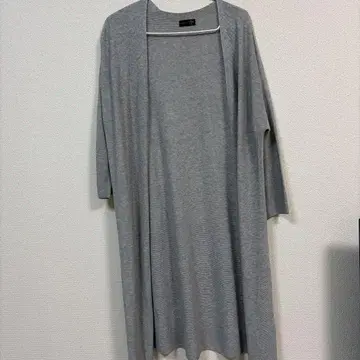 Age 그레이 롱 가디건 긴팔