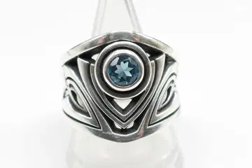 새상품급 19호 엠즈 컬렉션 블루 토파즈 반지