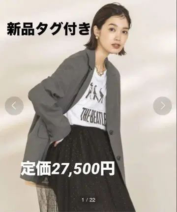 파격 새상품 Gready Brilliant 트로피컬 테일러드 자켓 그레이