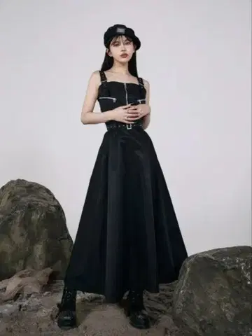 Darich 나일론 점퍼 롱 원피스