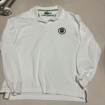 구제 의류 LACOSTE 라코스테 화이트 긴팔 피케 셔츠 L 사이즈